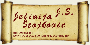 Jefimija Stojković vizit kartica